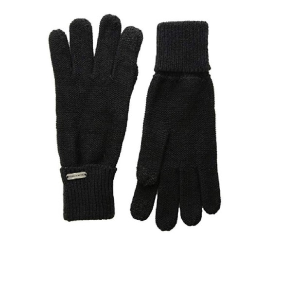 Set of 2 Steve Madden Solid Boyfriend Touch Gloves black - Picture 2 of 7